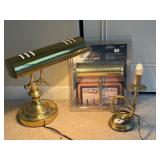 Brass Lamps and Picture Light Set