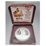 Snow White 50th Anniv Silver Sneezy Dwarf Coin