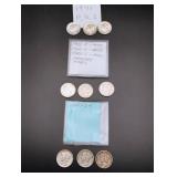 Mercury Dime P,D,S Coins from 1941, 1942, 1944