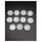 (11) Mercury Silver Dimes