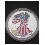 2000 Colorized American Silver Eagle