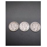 1926 - P,D,S Mercury Silver Dimes