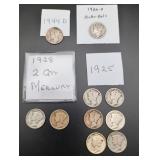 (10) Mercury Silver Dimes