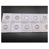 (10) Mercury Silver Dimes