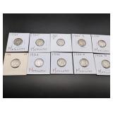 (10) Mercury Silver Dimes