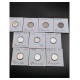 (10) Mercury Silver Dimes