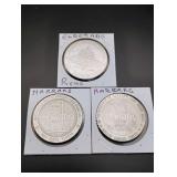 (3) Casino $1 Gaming Tokens
