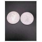 (2) 2015 Canada 1/2 oz. Silver $2