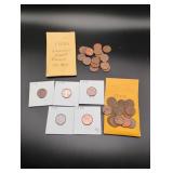 (18) 1958, (15) 1958 D Wheat Pennies