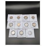 (11) Assorted Buffalo Nickels