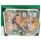 Larry Bird Art by Danny Day & Signed by Larry Bird