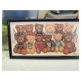 Teddy Bear Basketball Fans Lithograph by McCarroll