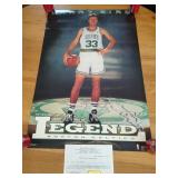 Autographed Larry Bird Poster with COA