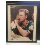 Autographed Framed Photograph of Larry Bird