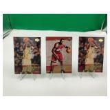 (3) 2003 Upper Deck LeBron James Diary Cards