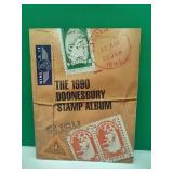 1990 Doonesbury Stamp Album with Stamps