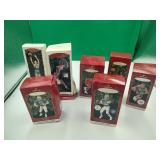 7 Hallmark Ornaments Basketball/Football Players