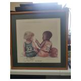 Bird & Johnson 'Let's Play' Autographed Art