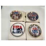4 Team USA Basketball Commemorative Plates