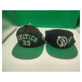(2) AJD Larry Bird Celtics Hats with Tags