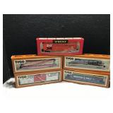 5 New in Box TYCO Train Cars