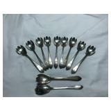 11 Sterling Silver Spoons by Thomas B. Starr