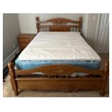Wood Bed with Serta Mattress Set
