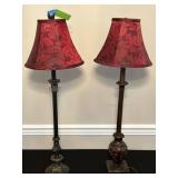 Decorative Table Lamps with Red Shades