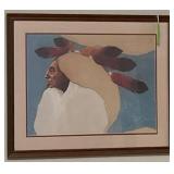 Signed Native American Print