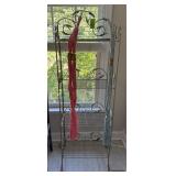 Metal Bakers/Plant Rack With Scroll Design