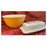 Pyrex Bowl and Butter Dish Set