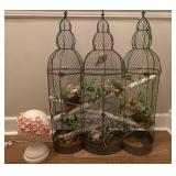Decorative Birdcage with Accent Stand