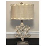 Decorative Table Lamp With Fleur-De-Lis