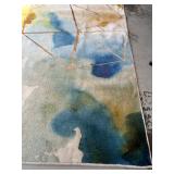 Blue and Gold Area Rug