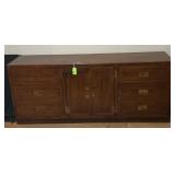Wooden Sideboard/Dresser with Brass Accents