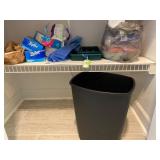 Household Items, Trash Bin, and Bags