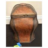 Copper and Wicker Decorative Chest