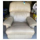 Reclining Beige Leather Chair