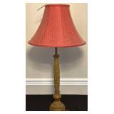 Table Lamp With Red Shade
