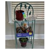 Green Metal Plant Stand