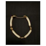 Gold-Tone and White Bracelet