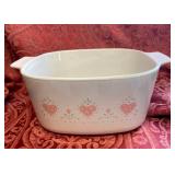 Vintage CorningWare Heart Pattern Dish
