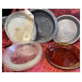 Glass and Tin Pie Pans
