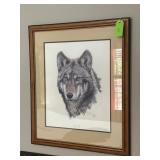 Signed Timber Wolf Print