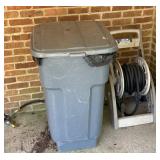 Outdoor Trash Bin and Hose Reel