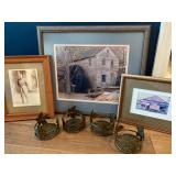 Framed Photos and Metal Holders