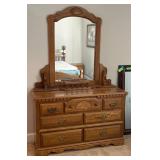 Wood Dresser With Mirror