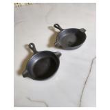 2 Wagner Ware Cast Iron Ashtrays