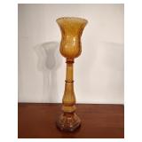 Italian Amber Glass Candlestick