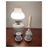 Milk Glass Lamp and More